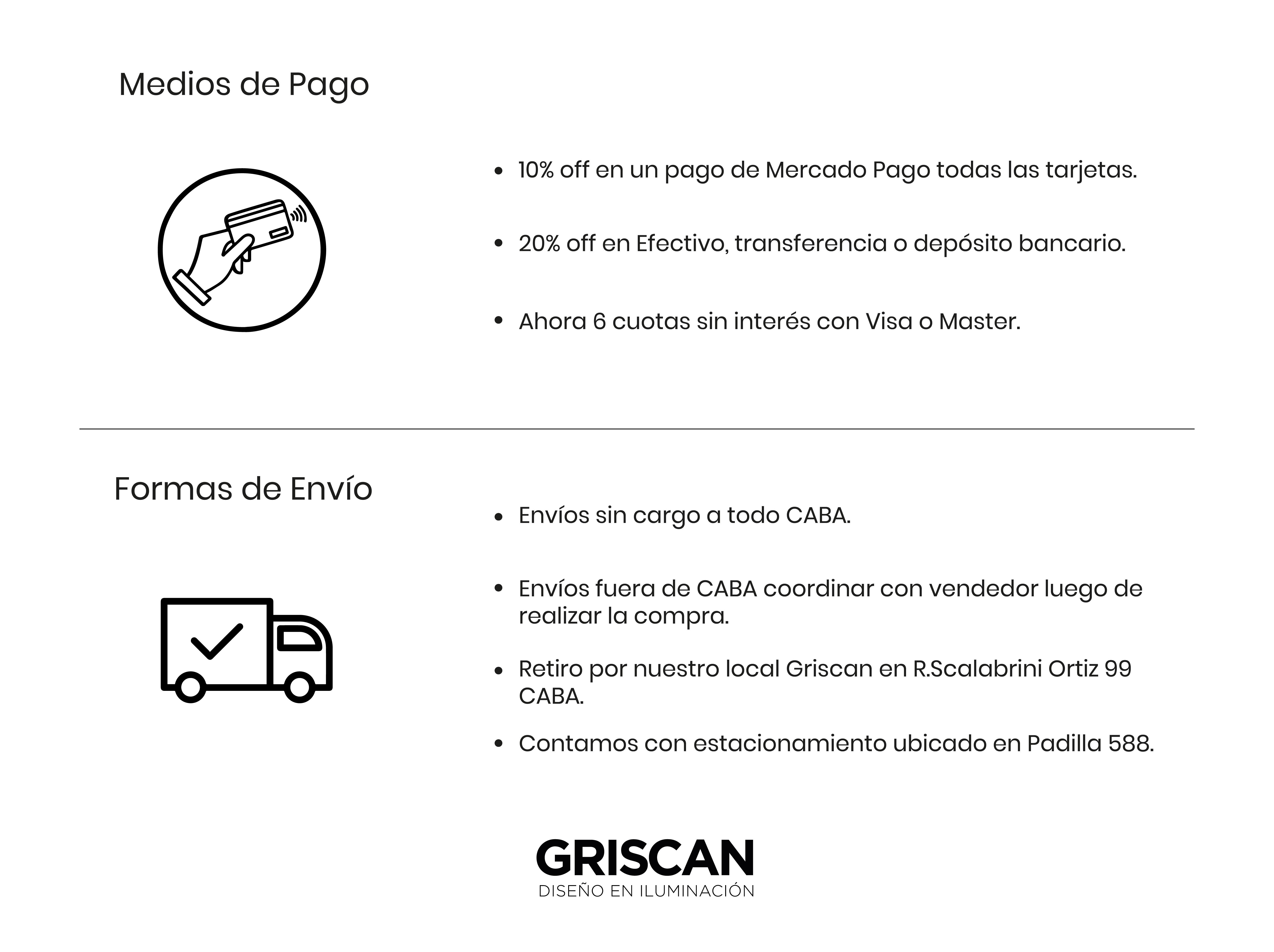 Formas de pago y envío